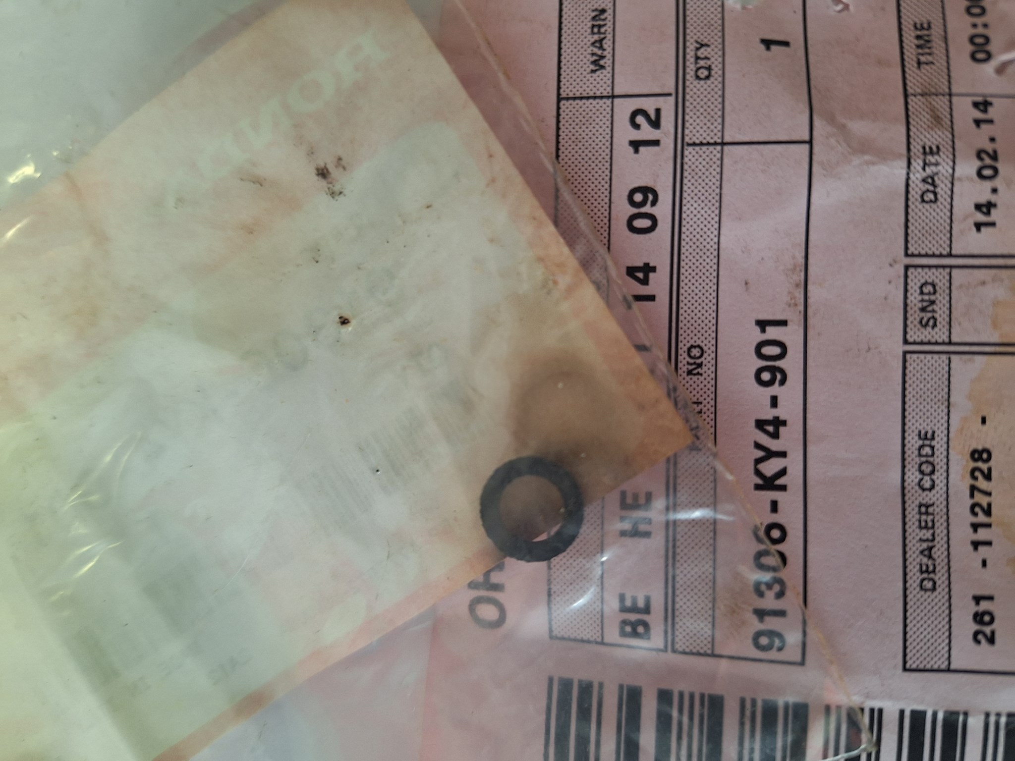 Picture of O-RING  91306-KY4-901  NSR 125 RK